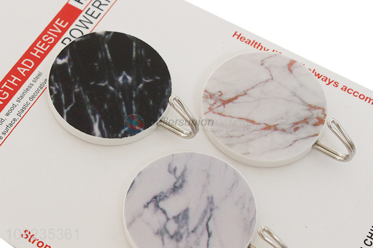 Modern Style 3 Pieces Round Sticky Hooks Adhesive Hooks