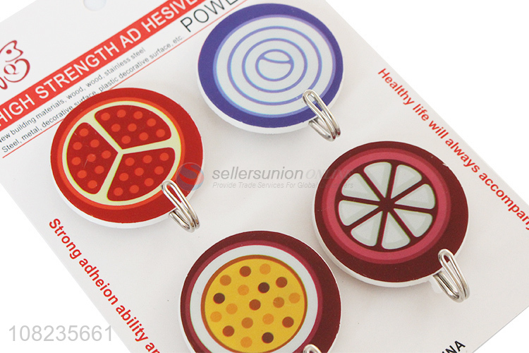 Popular 4 Pieces Sticky Hook Round Self Adhesive Hook Set