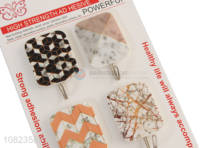 Hot Selling 6 Pieces Sticky Hooks Heavy Duty Wall Hooks
