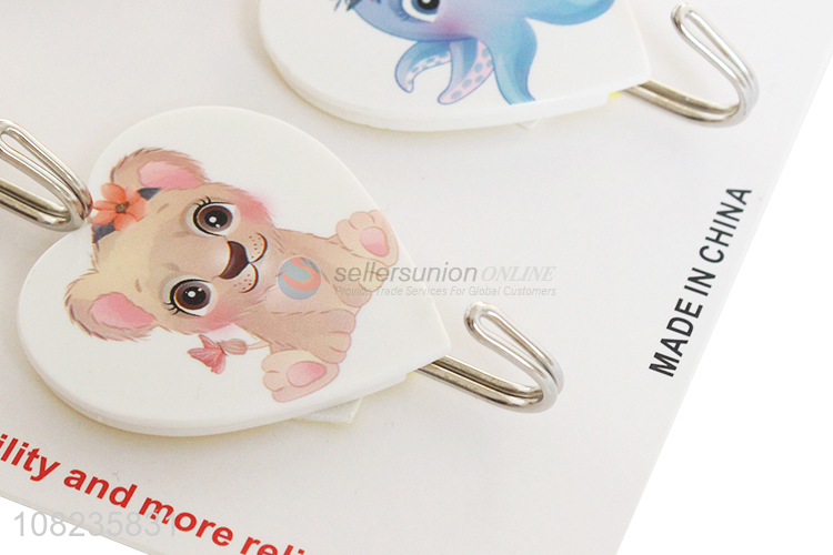 Cartoon Pattern 4 Pieces Sticky Hook Cheap Kitchen Hooks