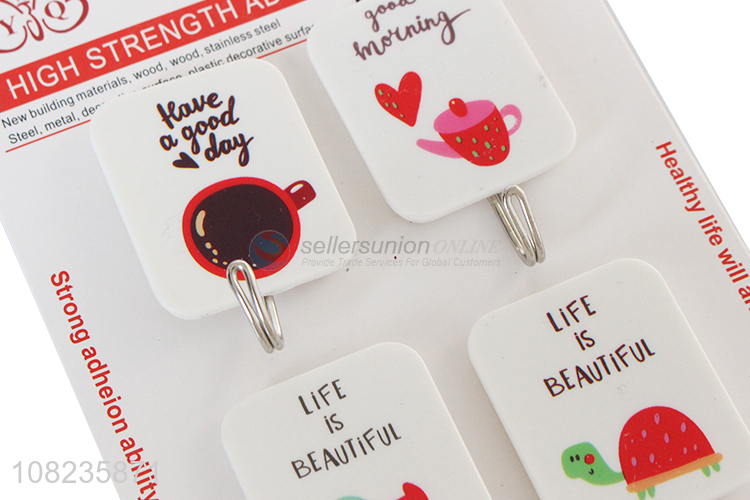 Low Price 4 Pieces Household Wall Hooks Powerful Sticky Hooks