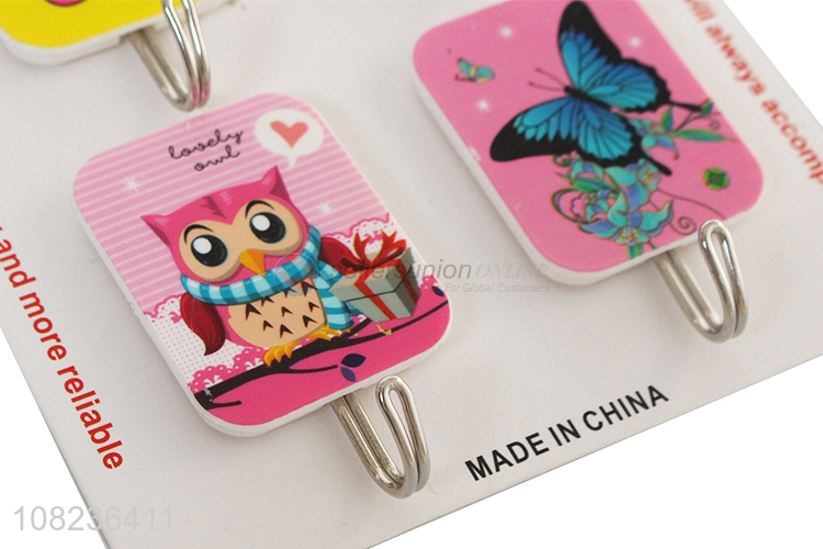 Fashion Design 4 Pieces Heavy Duty Adhesive Hook Wall Hooks