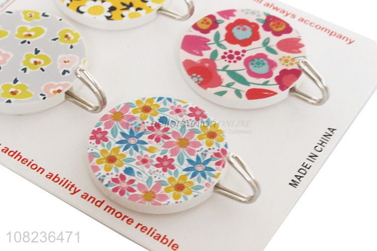 Best Selling 4 Pieces Round Sticky Hooks Strong Adhesive Hook