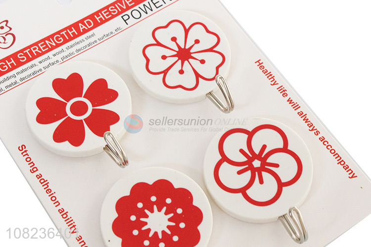 Fashion 4 Pieces Sticky Hooks Cheap Self Adhesive Hooks