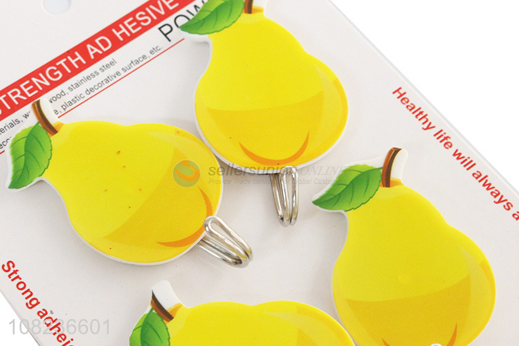 New Arrival 4 Pieces Fruit Pattern Wall Hooks Multipurpose Hooks