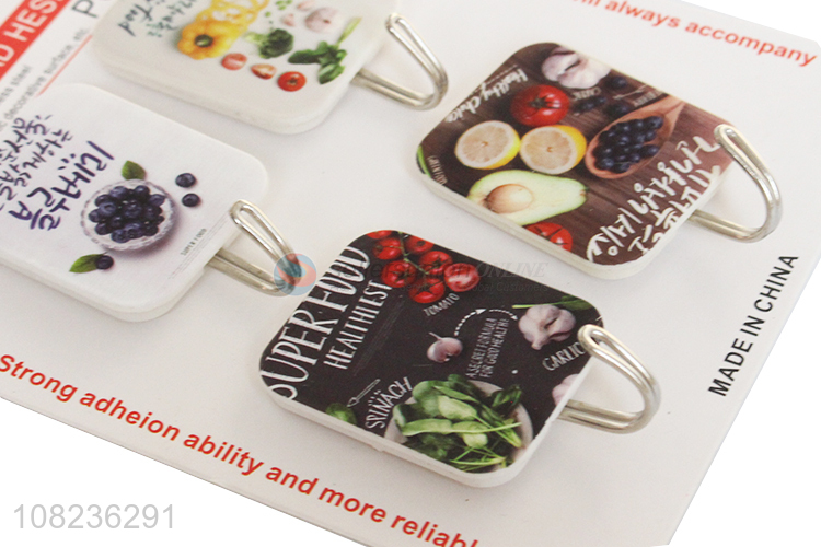 Fashion 4 Pieces Sticky Hook Wall Hooks Decorative Hooks