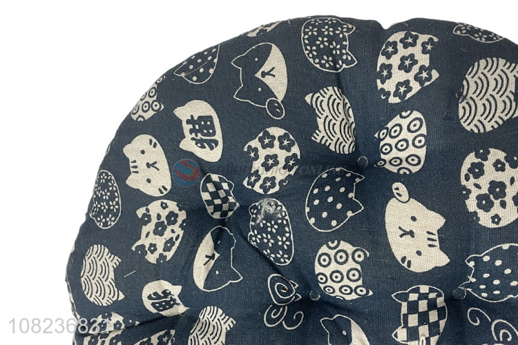 Low price cartoon cat printed chair cushion stuffed seat cushions