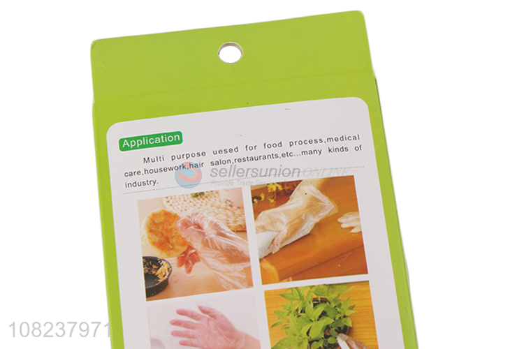 Low price 100 pieces disposable plastic gloves for food handling
