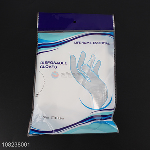 Factory supply 100 pieces disposable PE glove multi-use plastic glove