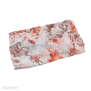 Yiwu wholesale pretty printed silk scarf ladies accessories