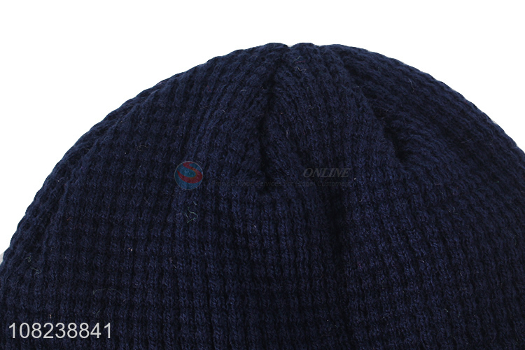 Factory wholesale unisex winter hats men women cuffed knitted ski caps