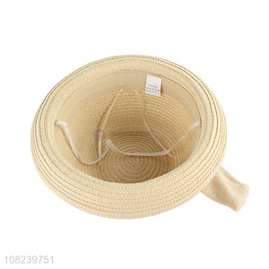 Wholesale price cartoon woven straw hat for girls