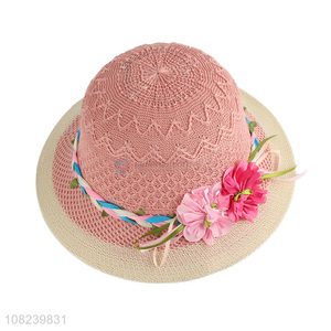 Good quality summer fashion hat girls cute straw hat