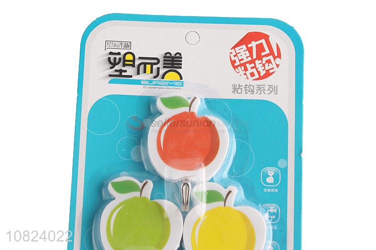 Custom 3 Pieces Fruit Pattern Sticky Hook Cheap Wall Hooks