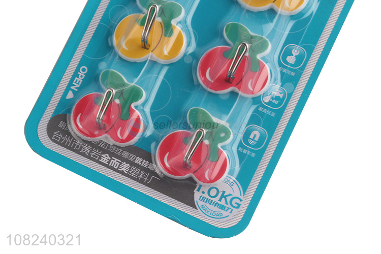 Fashion Design Cherry Shape Sticky Hook Strong Adhesive Hook