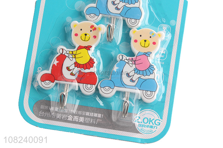 Factory Wholesale 3 Pieces Cartoon Sticky Hook Wall Hooks