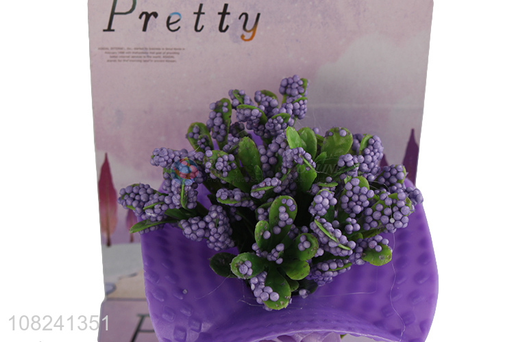 China wholesale plastic fake flower crafts for desktop decoration