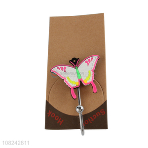 Wholesale heavy duty wall hooks cartoon butterfly suction cup hooks