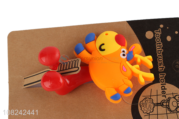 High quality soft pvc cartoon reindeer toothbrush holder for kids