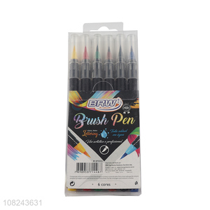 High Quality 6 Pieces <em>Watercolor</em> Brush Pen Set