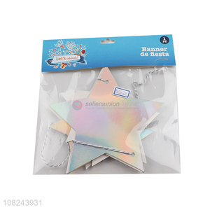 Good Sale Five-Pointed Star Hanging Banner Paper Flag