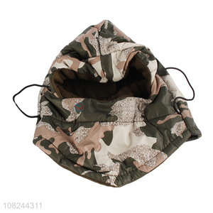 Best sale camouflage double-layer winter thermal cycling balaclava hat