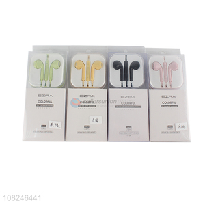 New arrival colorful 1200mm wired in-ear headphones for Android and iPhones