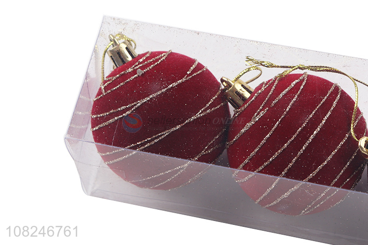 China sourcing 3pieces foam christmas ball for hanging ornaments