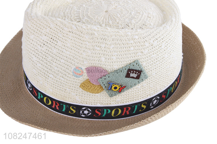 Hot sale creative cowboy hat children cute straw hat