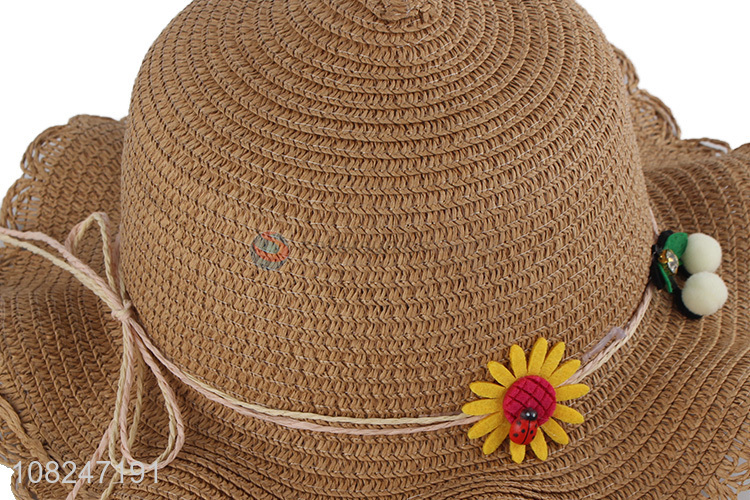 New design girs cute sunhat creative woven straw hat