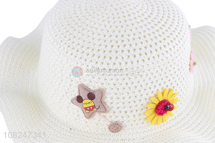 Good wholesale price fashion straw hat girls portable hat