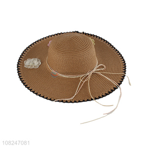 Yiwu wholesale simple summer sunhat fashion straw hat