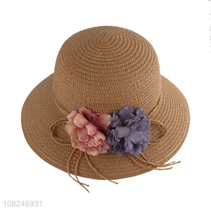Low price fashion beach hat creative bowknot sunhat