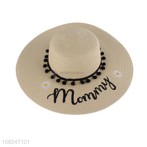 Good price summer sunhat ladies fashion woven straw hat