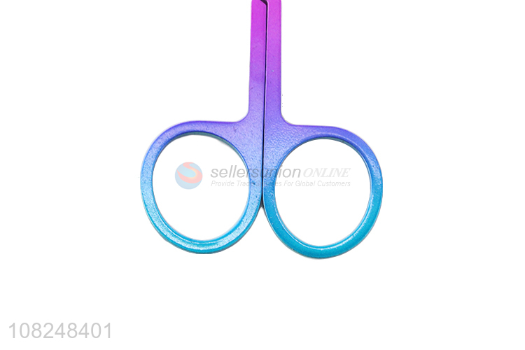 Hot sale gradient color cosmetic scissor eyebrow scissor vibrissa scissor