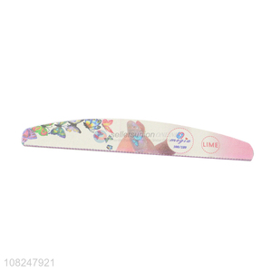 Hot selling 100/180 grit butterfly printed nail file for acylic nails