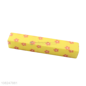 Good price flower printed sponge nail file block nail art nail care