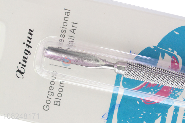 Hot selling double-ended stainless steel cuticle pusher trimmer remover