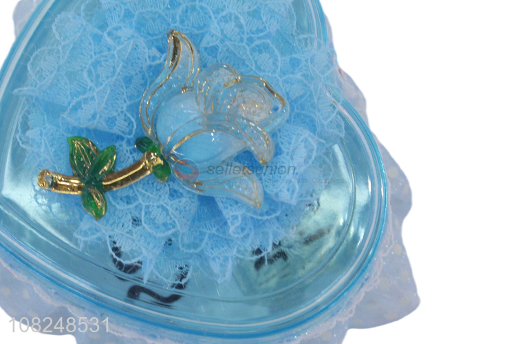 Good selling heart shape women girls jewelry box gift box