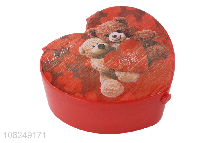 Top selling heart shape gifts set flowers bear set for girls