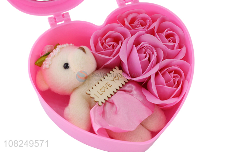 Good selling heart shape gifts set girls Valentine's Day wholesale