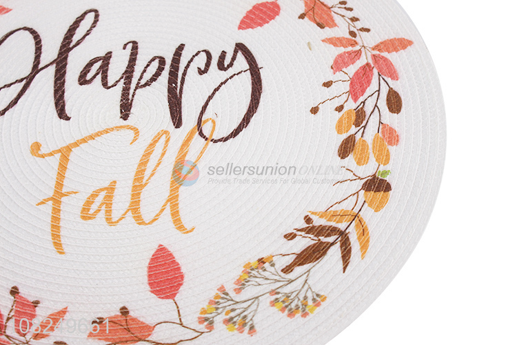 Hot selling round printed place mats dinner mats for household