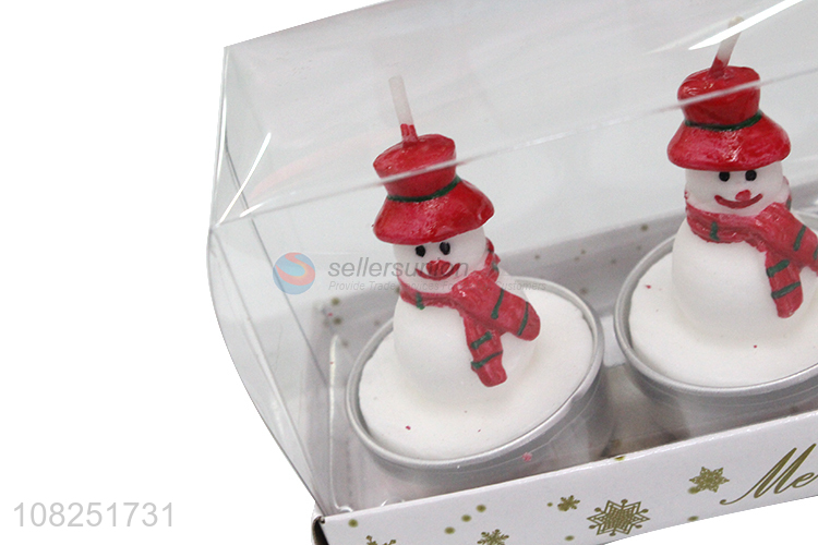 Good wholesale price creative snowman scented candle set