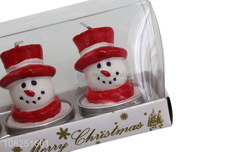 Yiwu market snowman scented candles christmas decoration