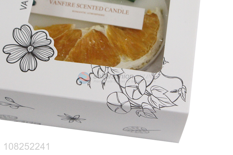China Wholesale Fruit Round Wax Household Scented Candle