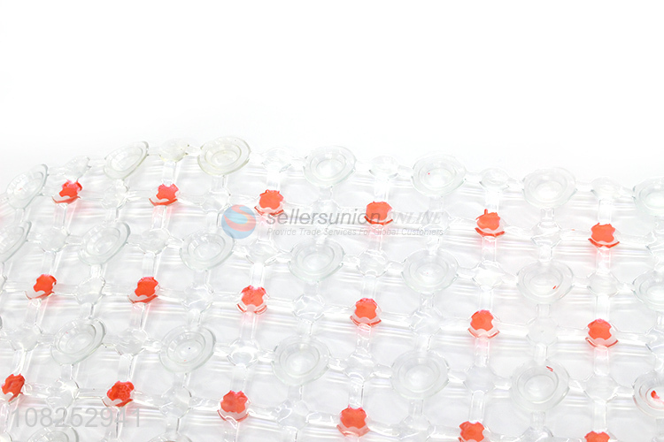 Low price anti-slip pvc shower mat bathtub mat with suction cups