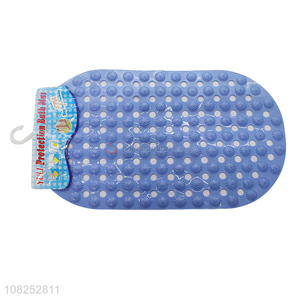 Hot selling non-slip pvc bath mat with suction <em>cups</em> drain holes