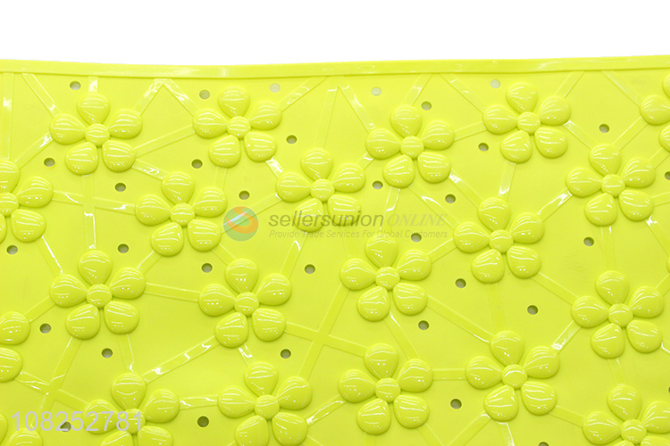 Hot sale anti-bacterial ant-slip pvc flower bathtub mat bathroom mat