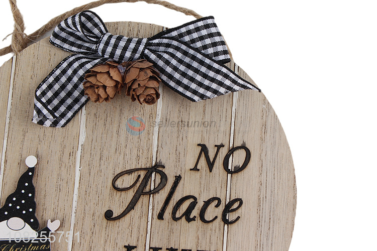 Factory price rustic Christmas wooden decor sign Xmas tree ornament