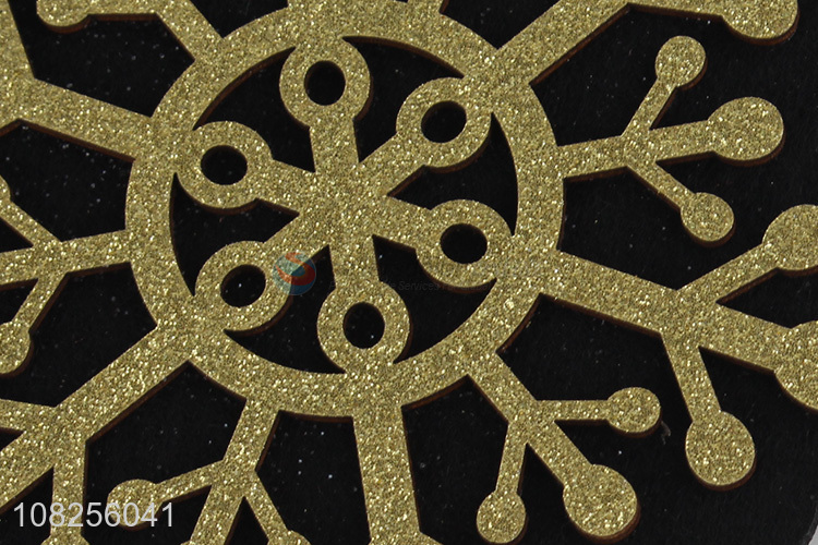 Popular product Christmas decor wooden snowflake slice wooden craft